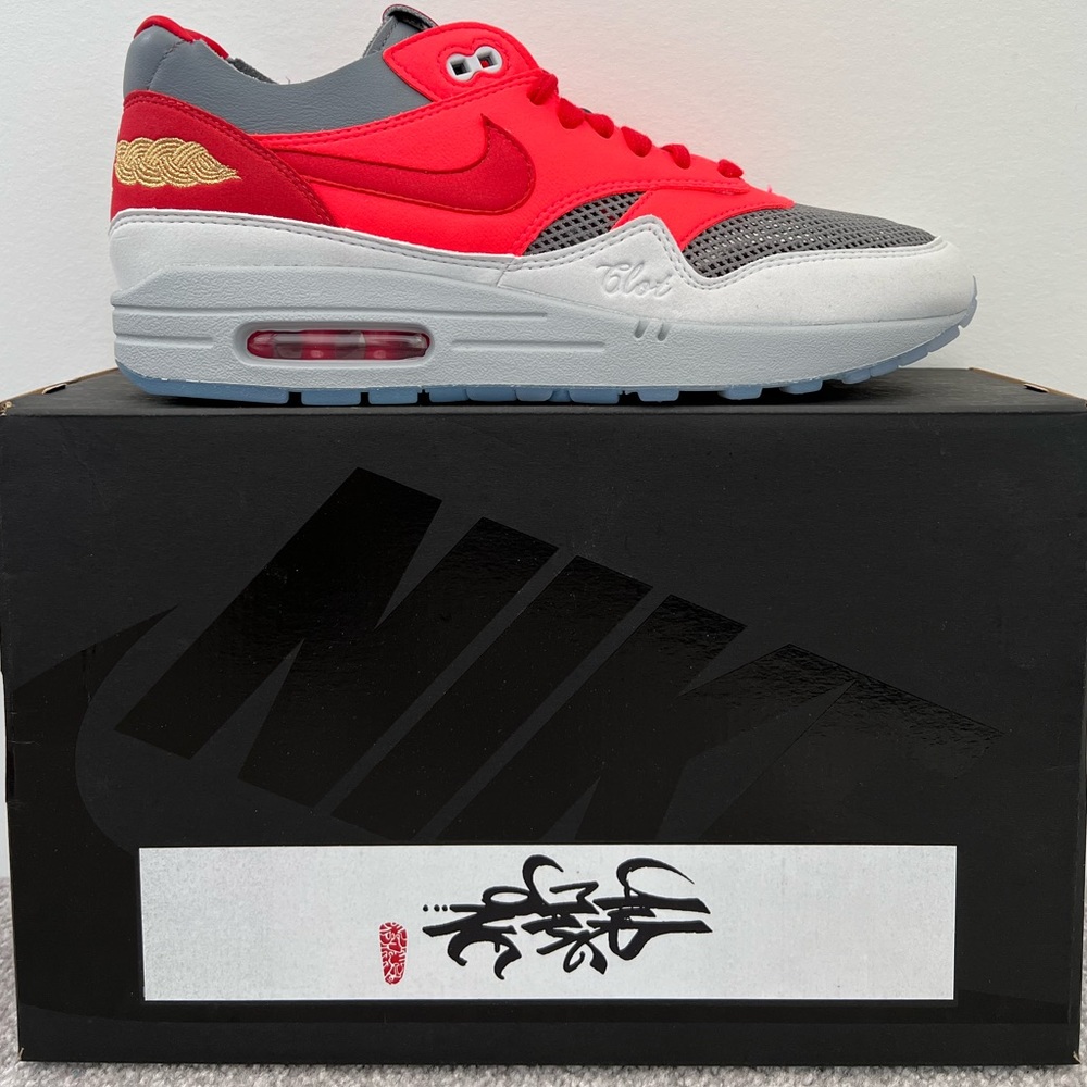 Dead Stock Nike Air Max 1 CLOT Kiss of Death Solar Red Size US 9 New with Tags